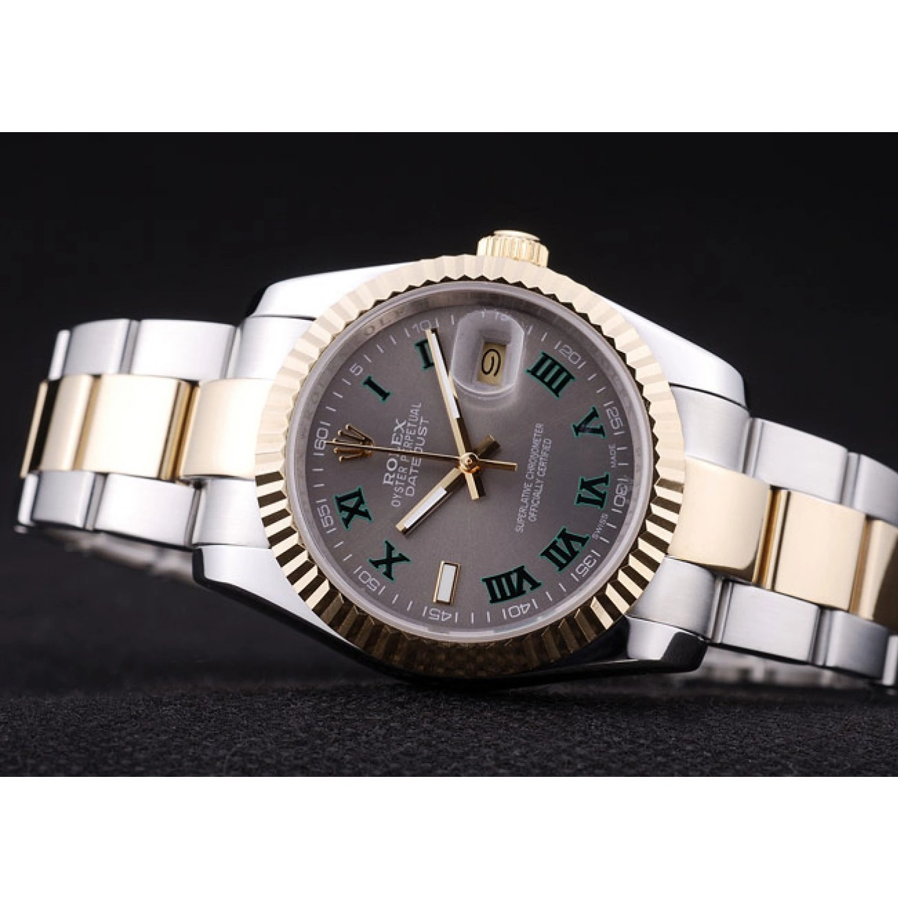 MiroTime 0825 Rolex Datejust Grey Dial Ribbed Bezel 7460